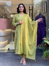 KF 4117 Kalaai Roman Silk Embroidery Kurti With Bottom Dupatta
